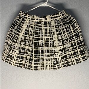 Sparkle and Fade Black White A-line Lined Skirt